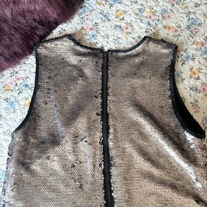 Forever 21 Shimmering Silver Sequin Backless Dress